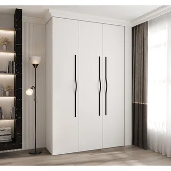 Šatní skříň Šatní skříň s policemi 150/50 LORENA 2 - bílá / černá