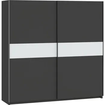 Šatní skříň Šatní skříň 200 cm RANDLER - antracitová / bílá
