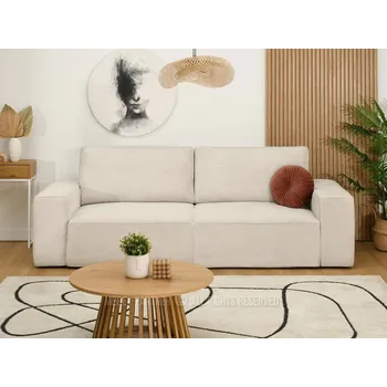 Pohovka VENETI Pohovka s úložným prostorem ODELIN krémová / černá