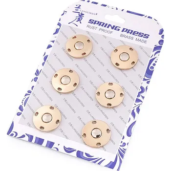 Designové patentky / druky Ø20 mm, střední, 3 zlatá mat