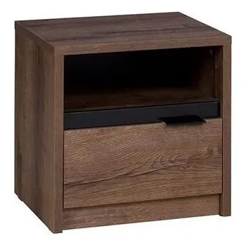 Noční stolek Noční stolek DOON - dub monastery / černý lesk