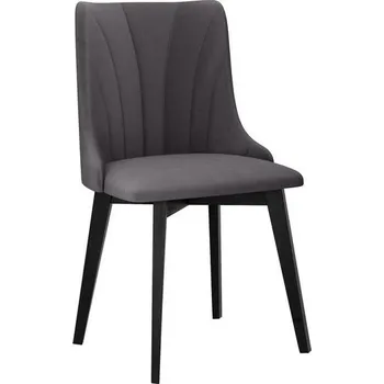 Jídelní židle Čalouněná židle do jídelny AFTON 10 - černá / antracitová