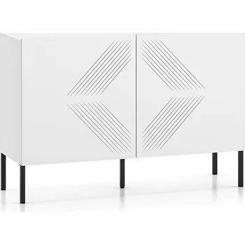 Komoda Dvoudveřová komoda ADELE 2 - bílá / černá