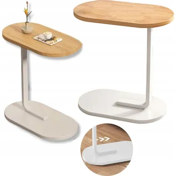 Konferenční stolek Zábavný oválný stolek do dětského pokoje 28 x 40 x 55 cm, žlutý