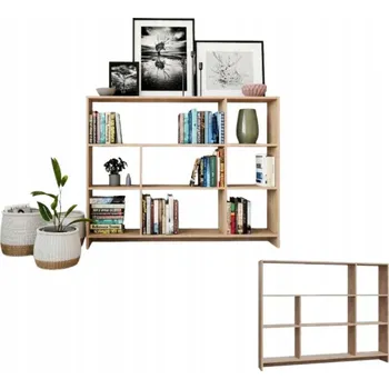 regál VOLNĚ STOJÍCÍ REGÁL LAVINA MODERNÍ OBÝVACÍ POKOJ DUB na Knihy HODNĚ Polic