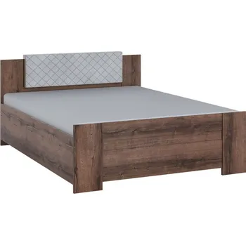 Postel Manželská postel 160x200 CORTLAND 1 - dub monastery / bílá ekokůže