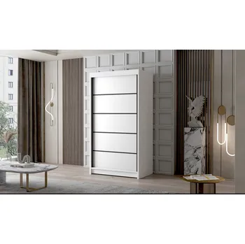 Šatní skříň Dvoudveřová šatní skříň NICA - šířka 100 cm, bílá