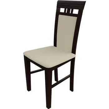 Jídelní židle Židle do kuchyně MOVILE 12 - ořech / béžová ekokůže