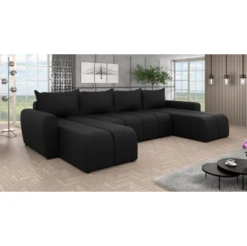 Sedací souprava Elegantní sedací souprava do U AMANDA 2 - černá