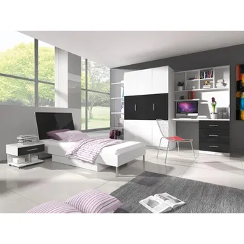 Školní nábytek Studentský pokoj RENI 3 - bílý / černý