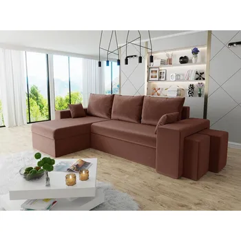 Sedací souprava Sedací souprava s taburety TIMRA - hnědá 2