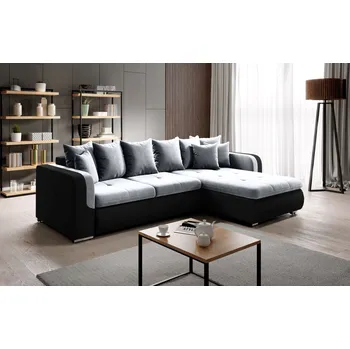 Sedací souprava Rohová sedací souprava DAFNI MINI - černá / popelavá, pravý roh