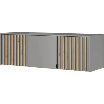 Nástavec na skříň Nástavba na šatní skříň MARFA - šířka 155 cm, šedá / dub artisan