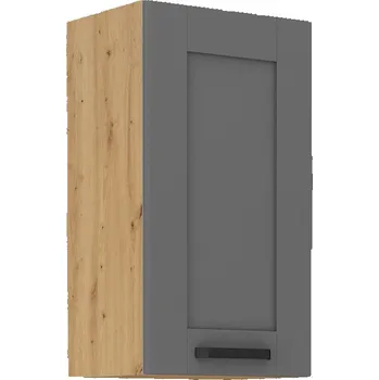 Kuchyňská linka Horní kuchyňská skříňka LAILI - šířka 40 cm, šedá / dub artisan