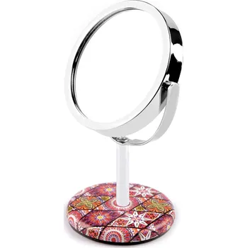 Kosmetické zrcátko Kosmetické zrcátko stolní mandaly s broušenými kamínky, velké, 1 fialová