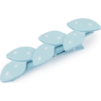 Náramek Kovová sponka do vlasů mašle, listy, střední, 9 modrá pomněnková list