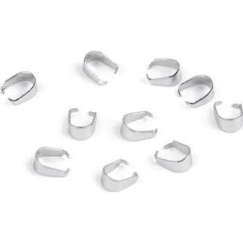 Materiál na výrobu šperku Šlupna z nerezové oceli k výrobě šperků, velké, 1 (3x7 mm) platina