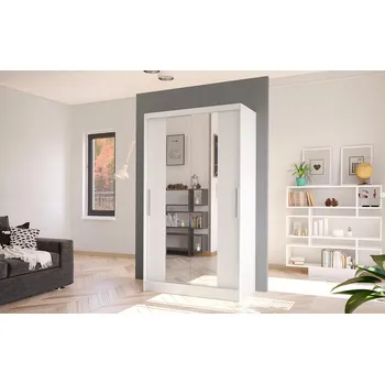 Šatní skříň Moderní šatní skříň BRUNO 2 - šířka 100 cm, bílá