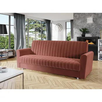 Pohovka Rozkládací pohovka s úložným prostorem SICARE - růžová