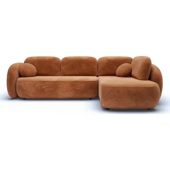 Sedací souprava Rozkládací rohová sedačka COBOURG 2 - medová, pravý roh