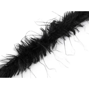 Všívací oděvní / dekorační kožešina s dlouhým chlupem šíře 6 cm, střední, 3 černá