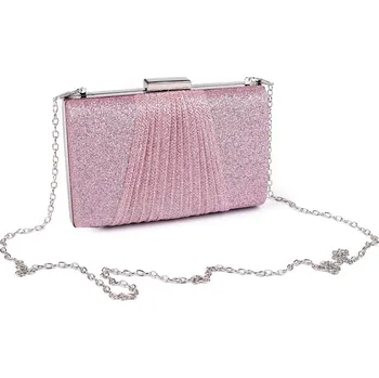 Kabelka Kabelka - psaníčko s glitry, velké, 2 růžová sv. platina