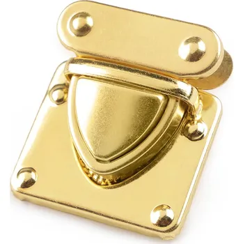 Sada zapínání na tašku 36x33 mm, střední, 1 zlatá světlá