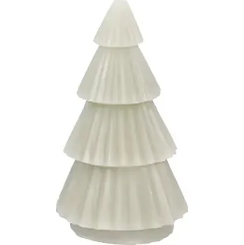 Svíčka Vánoční svíčka Bolia stromek Ø 6 x 13 cm šedá