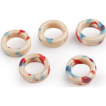 Dětské navlékací korálky Porcelánové korálky / komponenty k výrobě ozdob a přívěsků, střední, 6 béžová světlá kolečko