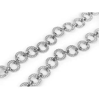 Opasek Pásek štrasový šíře 1,5 cm, velké, crystal