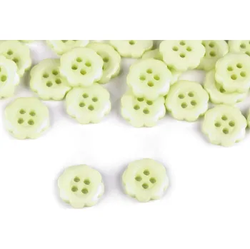 Knoflík Knoflík květ velikost 20", střední, 8 zelená sv.