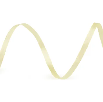 Stuha Atlasová stuha šíře 3 mm, střední, 02 vanilková