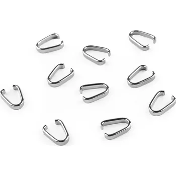 Náramek Šlupna z nerezové oceli 2x10 mm, střední, 1 (3,5 mm) platina
