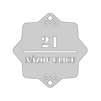 Domovní cedule Domovní číslo, vzor 004, materiál: hliník