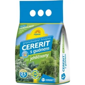 Hnojivo Hnojivo Cererit Orgamin s guánem na jehličnany a keře – 2,5 kg