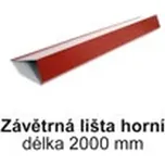 Lišta závětrná horní červená Polyestersat 25 (PE25) – 2000 mm