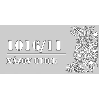 Domovní cedule Domovní číslo, vzor 006, broušená nerez AISI 304