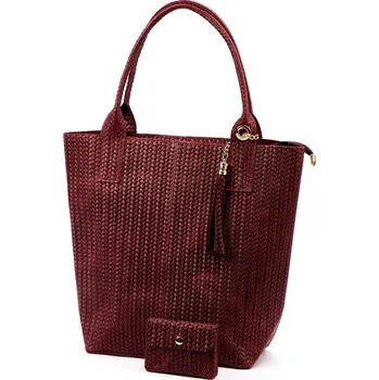 Kabelka Dámská kabelka Luka 26-028 TOREBKA+PORTFEL bordó + doprava zdarma