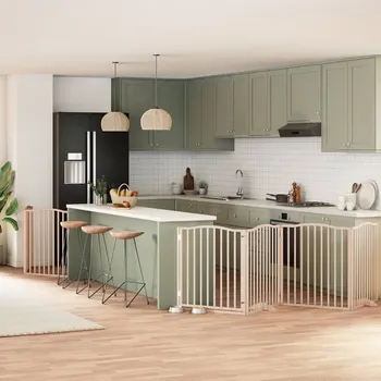 přepravka pro zvíře zahrada-XL Zábrana pro psy s dvířky skládací 8 panelů 640 cm topol 3155614