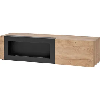 Televizní stolek Televizní stolek INKADU s biokrbem - dub ribbeck / černý
