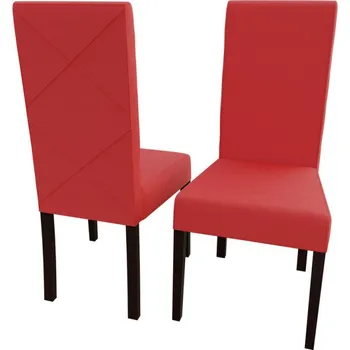 Jídelní židle Jídelní židle MOVILE 400 - ořech / červená ekokůže