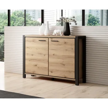 Komoda Úzká komoda SONJA - dub taurus / černá