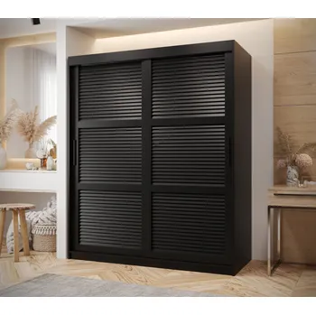 Šatní skříň Šatní skříň MATILDA 1 - 150 cm, černá / černá