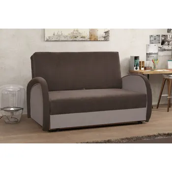 Pohovka Dětská dvoumístná pohovka DAJKA - světle hnědá / hnědá