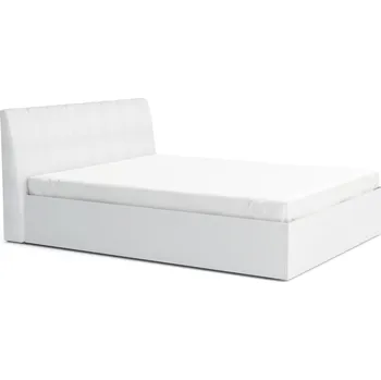 Postel Manželská postel 160x200 GUAMO - alpská bílá / lesklá bílá