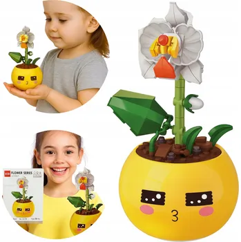 ostatní stavebnice KVĚTINOVÉ STAVEBNICE DÁREK STAVEBNÍ KVĚTINY KREATIVNÍ 3D SADA 58 dílů 1013A-2