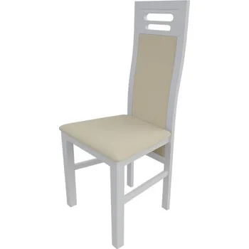 Jídelní židle Židle do jídelny MOVILE 40 - bílá / béžová ekokůže