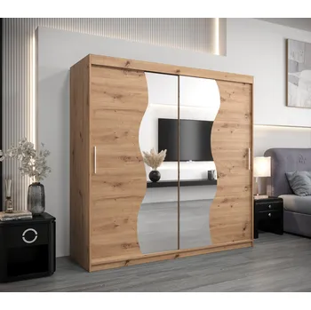 Šatní skříň Šatní skříň ROZALIE - šířka 200 cm, dub artisan