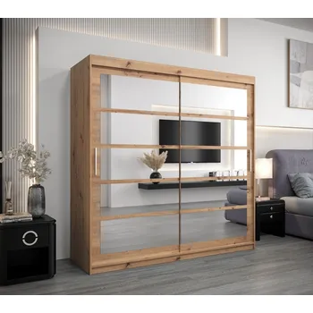Šatní skříň Šatní skříň JOHANA - šířka 200 cm, dub artisan