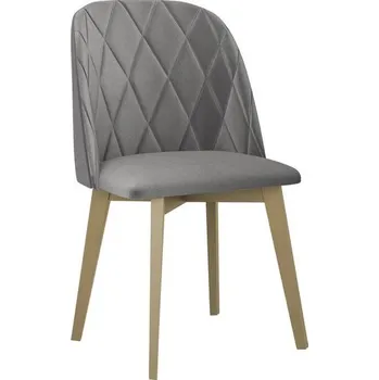 Jídelní židle Čalouněná jídelní židle AFTON 6 - dub sonoma / světlá šedá